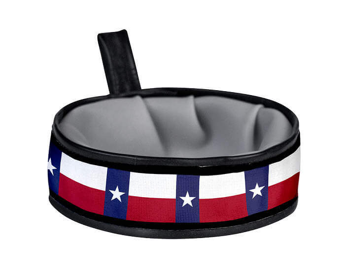 Trail Buddy Collapsible Dog Travel Bowl - Texas Flag